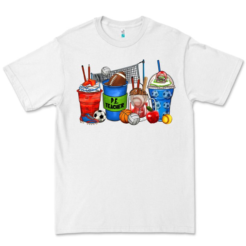 P.e. Teacher Coffee Cups Premium Tee by Zillion Design Studio | Teevron