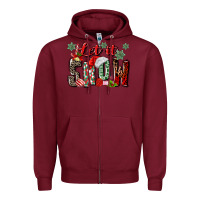 Burgundy let it snow Zipper Hoodie - MaliasSmallBusiness