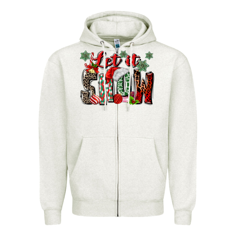 Let It Snow Zipper Hoodie by MaliasSmallBusiness | Teevron