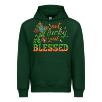 Forest Green Not lucky just Blessed with Cross St. Patricks day Urban Hoodie - HowdyJamesFarm