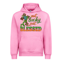 Fuchsia Pink Not lucky just Blessed with Cross St. Patricks day Urban Hoodie - HowdyJamesFarm