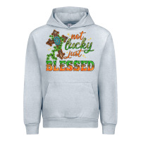 Heather Grey Not lucky just Blessed with Cross St. Patricks day Urban Hoodie - HowdyJamesFarm
