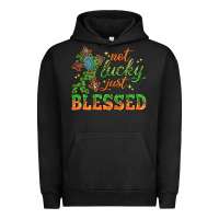 Pigment Black Not lucky just Blessed with Cross St. Patricks day Urban Hoodie - HowdyJamesFarm