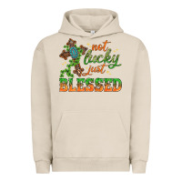 Pigment French Oak Not lucky just Blessed with Cross St. Patricks day Urban Hoodie - HowdyJamesFarm