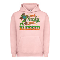Pigment Salmon Not lucky just Blessed with Cross St. Patricks day Urban Hoodie - HowdyJamesFarm