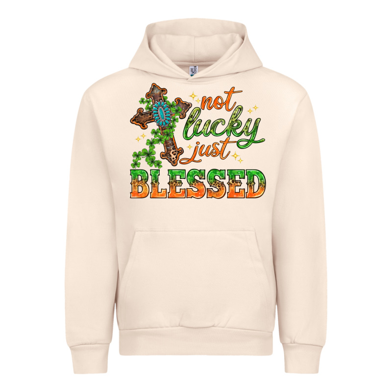 Not Lucky Just Blessed With Cross St. Patricks Day Urban Hoodie by HowdyJamesFarm | Teevron