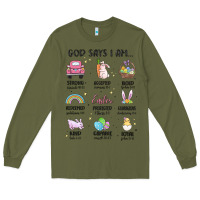 Army Green christian easter Long Sleeve Tee - MaliasSmallBusiness