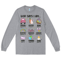 Heather Grey christian easter Long Sleeve Tee - MaliasSmallBusiness