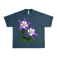 Midnight Navy rocky mountain columbine Urban Heavy Tee - LillyAllenDesigns