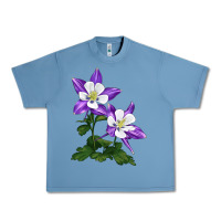 Pebble Blue rocky mountain columbine Urban Heavy Tee - LillyAllenDesigns