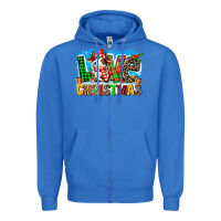 True Royal love christmas cow Zipper Hoodie - MaliasSmallBusiness