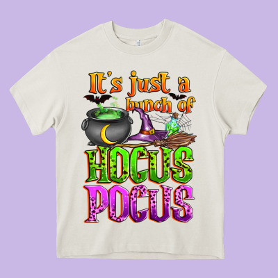 It's Just A Bunch Of Hocus Pocus Heavy Core Tee Designed By Zillion Design Studio