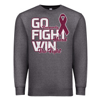 Charcoal Heather Go Burgundy Fifht Hard Win The Fight Premium Sweatshirt - Bettercallsaul
