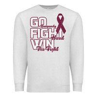 Oatmeal Heather Go Burgundy Fifht Hard Win The Fight Premium Sweatshirt - Bettercallsaul