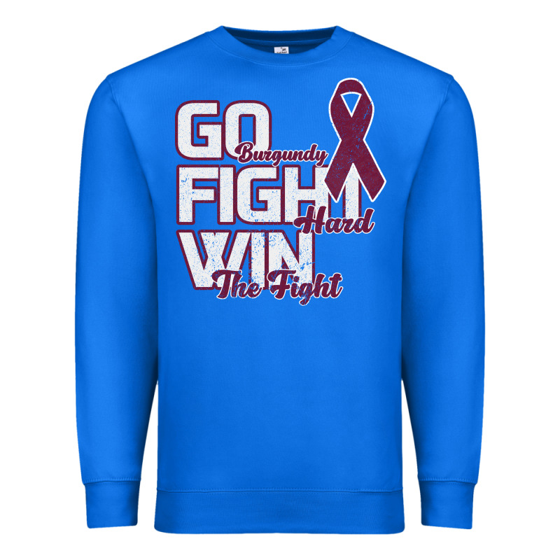 Go Burgundy Fifht Hard Win The Fight Premium Sweatshirt by Bettercallsaul | Teevron