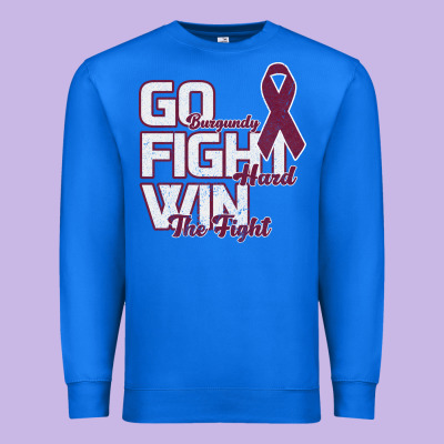 Go Burgundy Fifht Hard Win The Fight Premium Sweatshirt Designed By Bettercallsaul