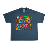 Midnight Navy hello summer Urban Heavy Tee - AdoDesignShop