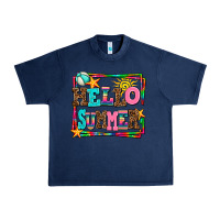 Navy hello summer Urban Heavy Tee - AdoDesignShop