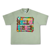 Oil Green hello summer Urban Heavy Tee - AdoDesignShop