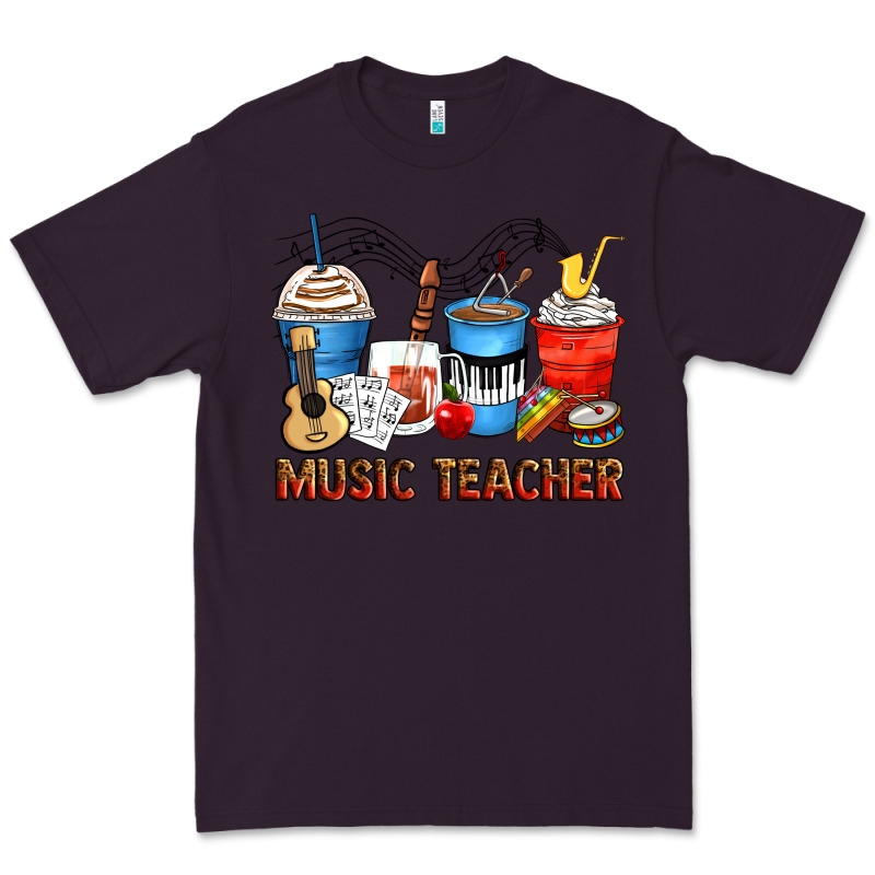 Music Teacher Coffee Cups Premium Tee by Zillion Design Studio | Teevron