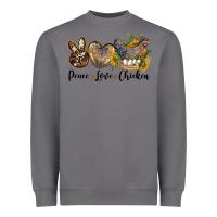 Storm Western Peace Love Chickens Heavyweight Sweatshirt - LillyAllenDesigns