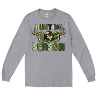 Heather Grey hunting season Long Sleeve Tee - MaliasSmallBusiness