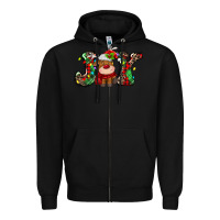Black joy christmas deer Zipper Hoodie - MaliasSmallBusiness