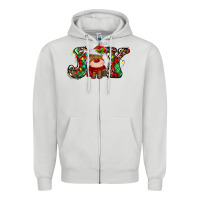 Dove Grey joy christmas deer Zipper Hoodie - MaliasSmallBusiness