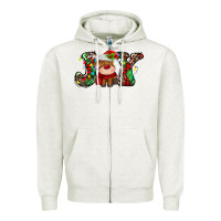 Oatmeal Heather joy christmas deer Zipper Hoodie - MaliasSmallBusiness