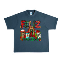 Midnight Navy feliz navidad lady of Guadalupe christmas coffee Urban Heavy Tee - Jasminsmagicworld