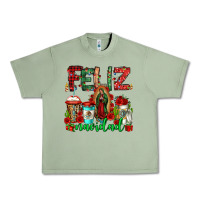 Oil Green feliz navidad lady of Guadalupe christmas coffee Urban Heavy Tee - Jasminsmagicworld