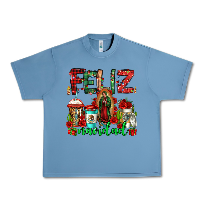 Feliz Navidad Lady Of Guadalupe Christmas Coffee Urban Heavy Tee by Jasminsmagicworld | Teevron