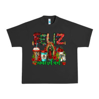 Pigment Black feliz navidad lady of Guadalupe christmas coffee Urban Heavy Tee - Jasminsmagicworld