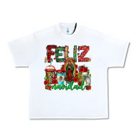 White feliz navidad lady of Guadalupe christmas coffee Urban Heavy Tee - Jasminsmagicworld