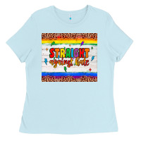 Baby Blue straight against hate tumbler Ladies Tee - JahusDesignShop