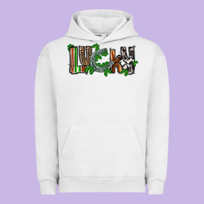 Lucky Horseshoe St. Patrick's Day Urban Hoodie Designed By Cowgirlartshop