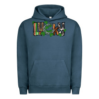 Pigment Midnight Navy Lucky horseshoe St. Patrick's Day Urban Hoodie - CowGirlArtShop