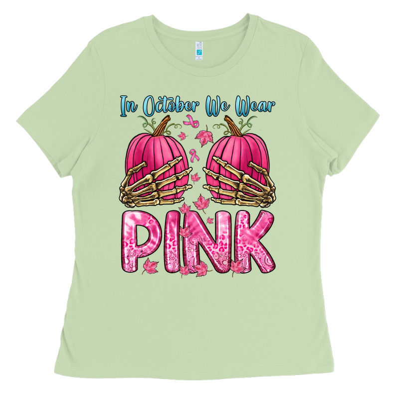 In October We Wear Pink Ladies Tee by Zillion Design Studio | Teevron