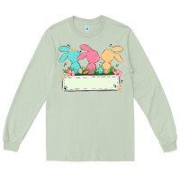 Matcha easter bunny trio Long Sleeve Tee - MaliasSmallBusiness