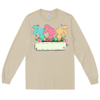 Mushroom easter bunny trio Long Sleeve Tee - MaliasSmallBusiness