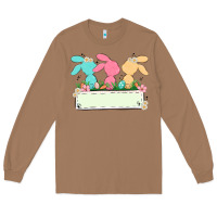Toasted Coconut easter bunny trio Long Sleeve Tee - MaliasSmallBusiness
