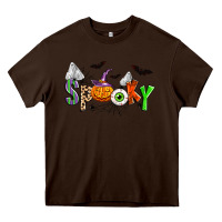 Chocolate Brown halloween spooky Heavy Core Tee - Zillion Design Studio