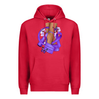 Cardinal Cancer diva purple ribbon Premium Hoodie - NancyCooperArtShop