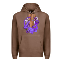 Chestnut Cancer diva purple ribbon Premium Hoodie - NancyCooperArtShop