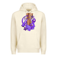 Sandshell Cancer diva purple ribbon Premium Hoodie - NancyCooperArtShop