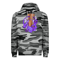 Slate Camo Cancer diva purple ribbon Premium Hoodie - NancyCooperArtShop