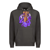 Smoke Cancer diva purple ribbon Premium Hoodie - NancyCooperArtShop