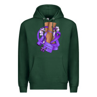 Sports Green Cancer diva purple ribbon Premium Hoodie - NancyCooperArtShop