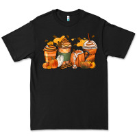 Black pumpkin spice latte coffee cups Premium Tee - Zillion Design Studio