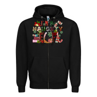 Black im the naughty elf Zipper Hoodie - MaliasSmallBusiness